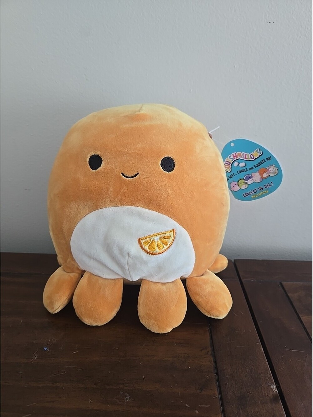 New Squishmallows 8" Veronica the Octopus Orange With Orange Slice Citrus Summer